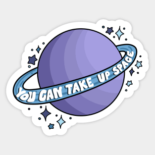 Spacey Planet Sticker